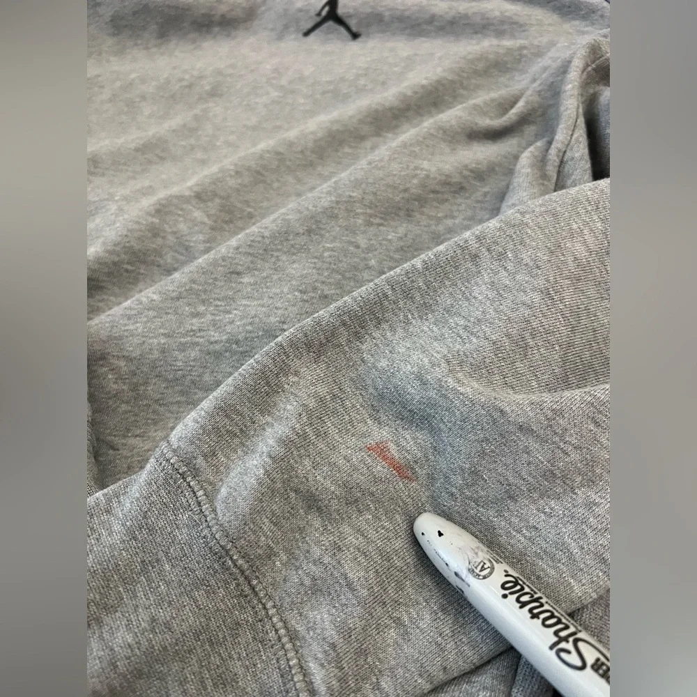 Jordan Jumpman Dri-Fit Hoodie Gray Size L Pullover Sweatshirt Pockets
